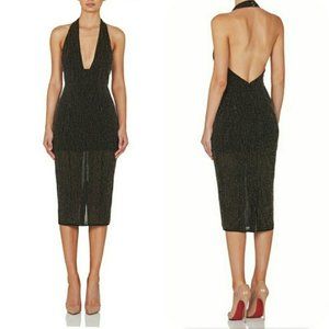 Misha beaded Brooke halter dress